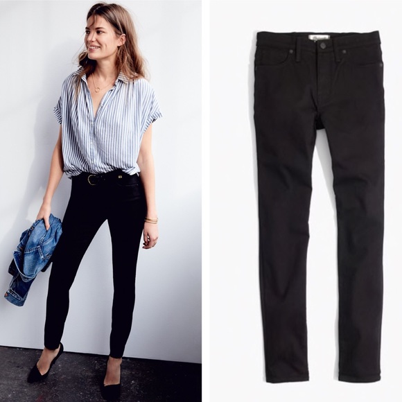 MADEWELL - 9" High-Rise Skinny Jeans Black, 26 - Picture 5 of 6